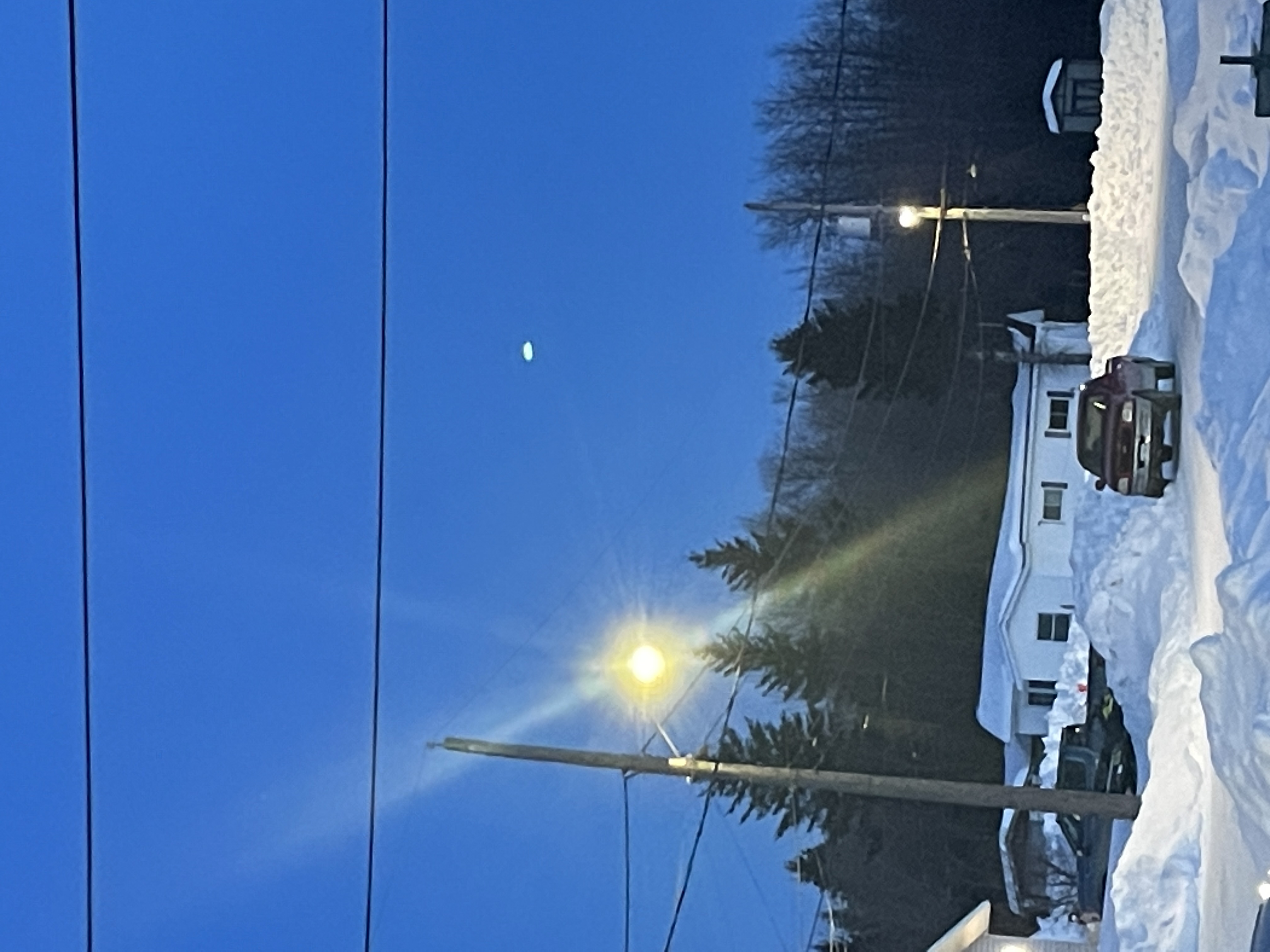New streetlights are shown in the Town of Moosonee. 