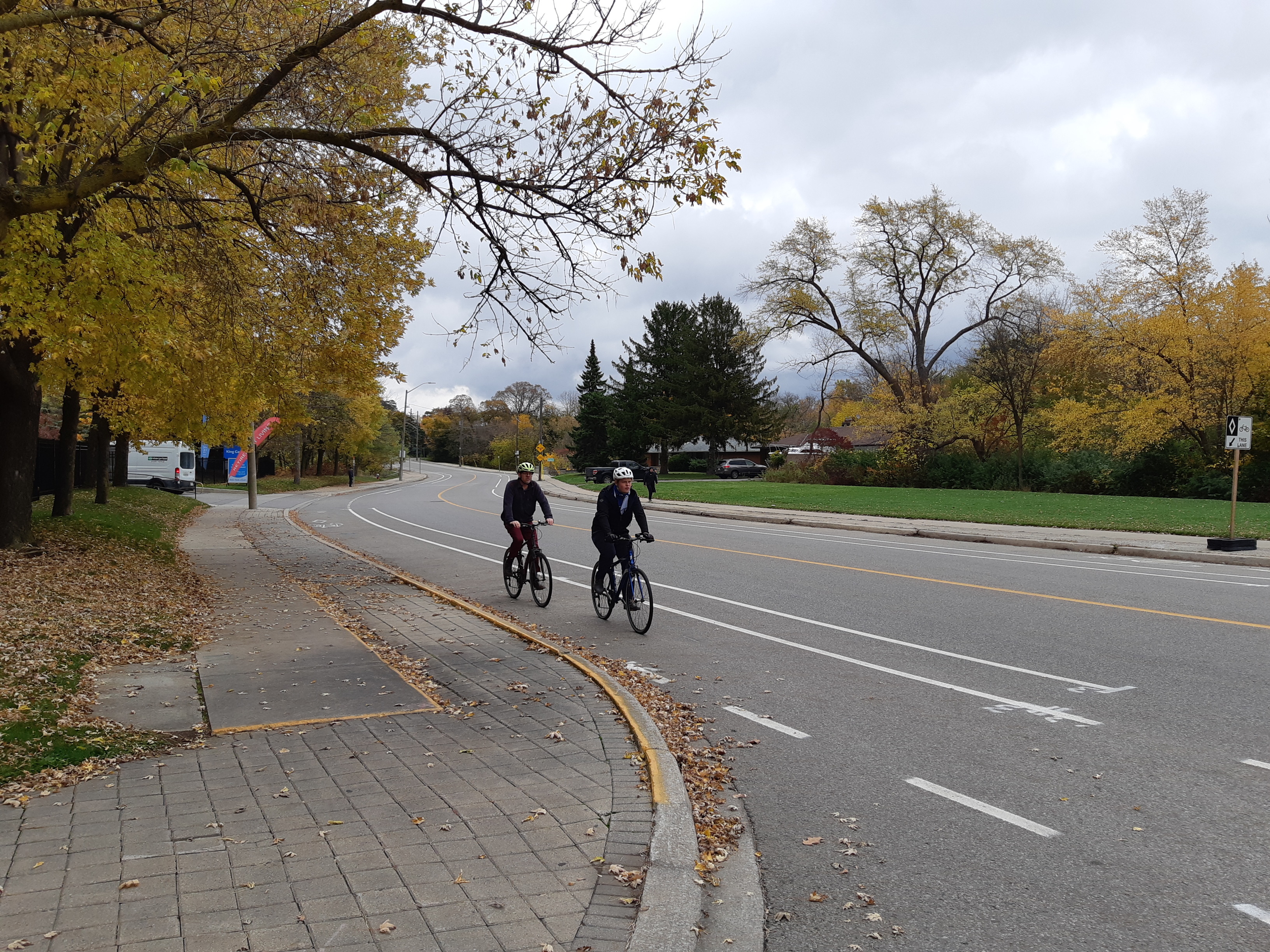 Cyclists enjoy new bike lane